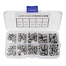 Thread Repair Insert, M6 Stainless Steel Coiled Wire Helical Screw Thread Inserts Set for Thread Repair with Easy Installation and High Wear